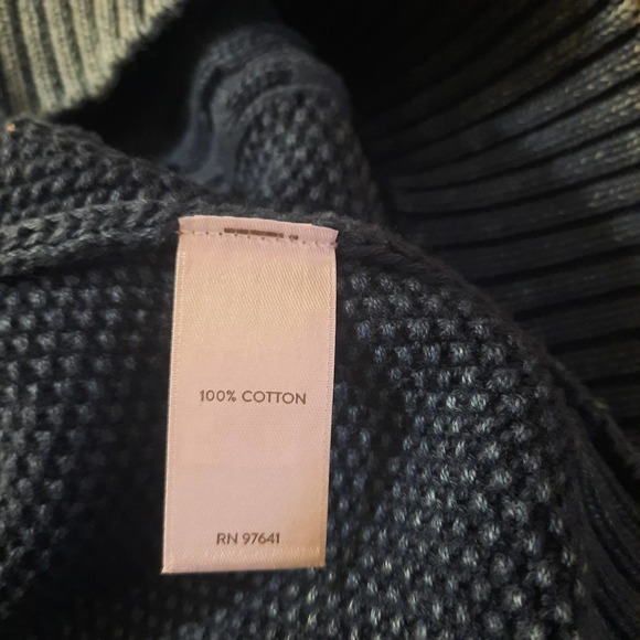 J. Jill Womens Blue Chambray Pullover Crewneck Sweater Size Medium - Picture 4 of 6